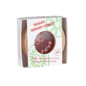 Hochet sensoriel donut Pastèques en bois Petit Boum